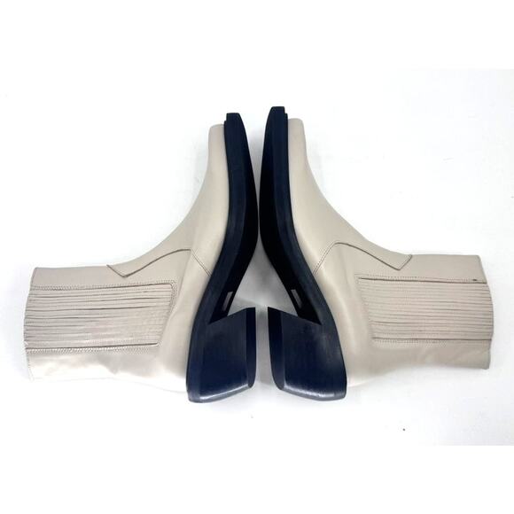 Alohas Boots Short Ranch Leather 7.5 Cream Cowboy - Picture 5 of 8